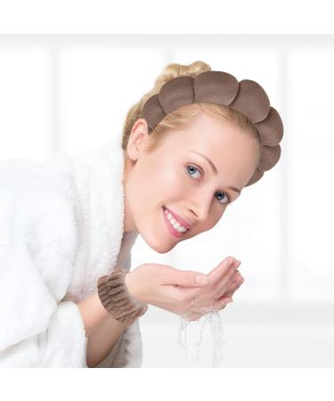 Sibba Sponge-Headband Set for Women & Girls - Perfect for Face Washing Makeup Skincare Yoga & Spa | Terry Hair Bands for Showers & Sports - Buy Online on GoSupps.com