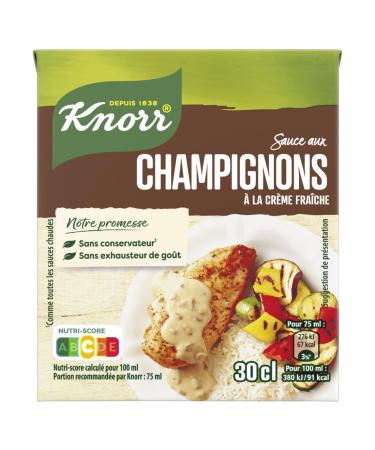 Knorr Sauce aux Champignons la Cr me Fra che 4 Parties 30 cl - Lot de 4 Poivre