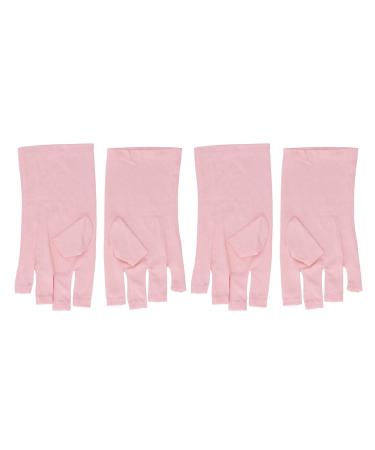 Nail UV Gloves Hand Protection UV Lamp Breathable Gloves for Manicures Protection Reusable Stretchy Professional Nail Lamp Fingerless UV Gloves Pink Gel Manicure Gloves - Buy Online on GoSupps.com