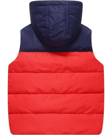 Happy Cherry Kids' Hooded Winter Puffer Vest - Water Resistant Lightweight Windproof Jacket for Boys and Girls - 6-7 Years, Red - Buy Online on GoSupps.com