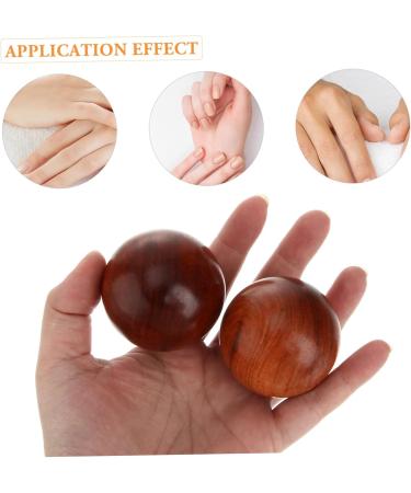 Beavorty Handball Massage Fitness Ball Stress Relief & Hand Training Wooden Balls for Adults | Gymnastics & Exercise Tools - Buy Online on GoSupps.com