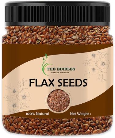 THE EDIBLES Raw Flax Seeds Fibre Rich Alsi Seeds and Raw Pumpkin Seeds 250 gms Each Total 500 gms_Packing May Vary - Buy Online on GoSupps.com