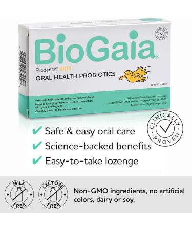 BioGaia Prodentis Apple | for Adults & Kids | Clinically Proven Dental Probiotics for Teeth and Gums | Promotes Good Oral Health & Gut Health Too | Oral Probiotics | 30 Apple-Flavored Lozenges - Buy Online on GoSupps.com