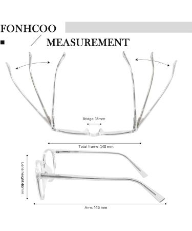 FONHCOO Blue Light Filter Glasses for Women - Super Lightweight TR90 Anti-Fatigue Computer & Gaming Glasses (Transparent) - Buy Online on GoSupps.com