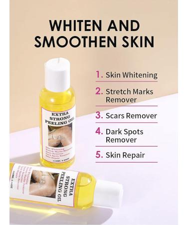 Extra Strong Yellow Peeling Oil Yellow Peeling Oil Extra Strong Peeling Oil for Dark Skin Extra Strong Peeling Oil Extra Strength Exfoliating Peeling Solution for Body Dead Skin Remover (3PC) - Buy Online on GoSupps.com