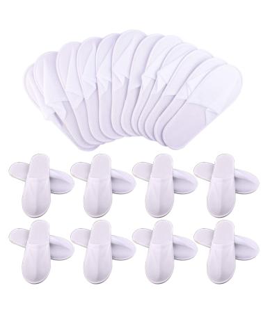WXJ13 25 Pairs Disposable Slippers White Disposable Slippers for Hotel Travel Salon Plane