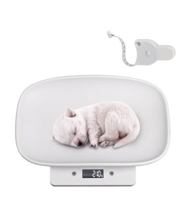 Digital pet scales small animal scales feed scales grams and ounces 15 kg vegetables fruit kitchen electronic weight scale with measuring tape for kitten/puppy/hamster/small birds/rabbits
