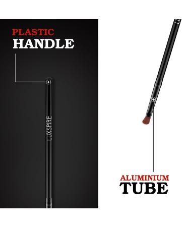 Luxspire Lip Brush Set 2 Professional Makeup Brushes for Eyeshadow Liner & Lip Gloss Art Fiber Black Perfect for Contour & Beauty - Buy Online on GoSupps.com