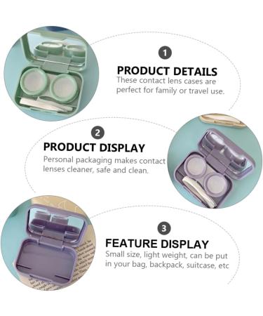 Homsfou 4-Piece Contact Lens Case Set | Sweet Travel Container with Mirror | Waterproof Contact Lens Carrying Bag - Buy Online on GoSupps.com