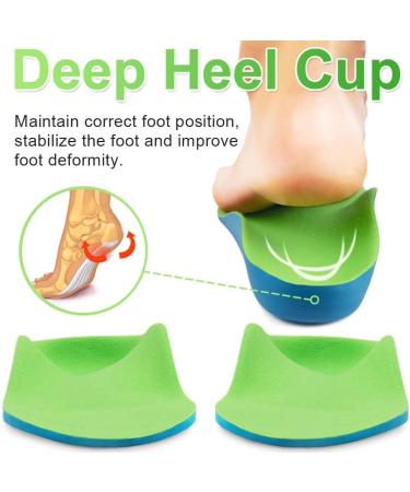 Ailaka Children's Arch Support Orthopedic Insoles | PU Foam Cushions for Flat Feet & Plantar Fasciitis | Heel Fatigue Relief - Size 26-29 EU (17cm) - Buy Online on GoSupps.com