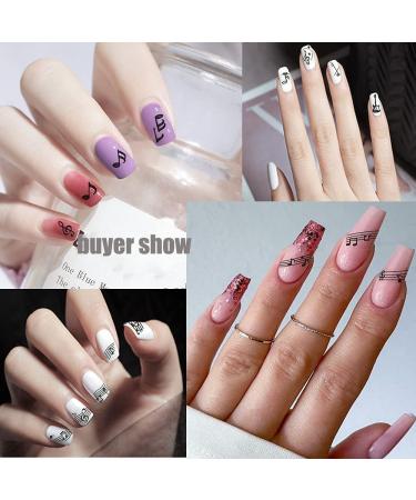 Musical Instrument Nail Art Stickers - 3D Self-Adhesive Decals for Manicure - Guitar, Piano, Microphone Design - 12 Sheets for Women, Girls, Kids - Buy Online on GoSupps.com