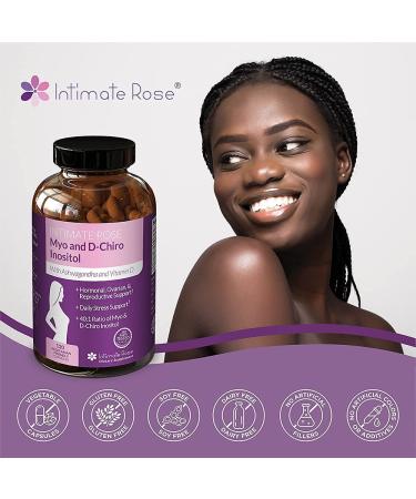 Myo-Inositol & D-Chiro Inositol Blend + Vitamin D3 + Ashwagandha Capsules - Hormone Balance & Ovarian Support for Women - 100% Natural PCOS Supplement - Made in USA - Buy Online on GoSupps.com