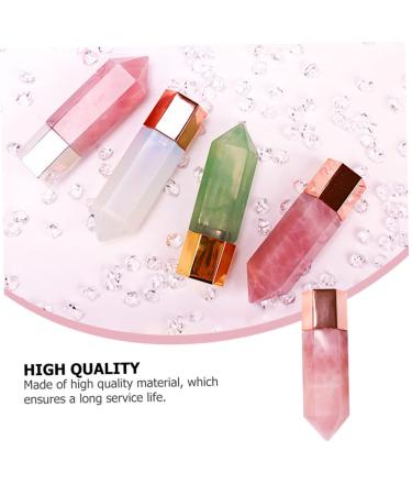 FRCOLOR 2 Pcs Mini Massage Essential Oil Roller Bottles & Facial Scraping Tool Pink Gemstone Perfume Sample Vials (9.35x5cm) - Perfect for International Shipping - Buy Online on GoSupps.com