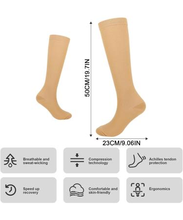 Radsocken 3 Pairs Compression Socks for Women Men Surgical Compression Stockings Flight Socks Knee High Support Socks for Sport Pregnancy Nursing Varicose Veins Travel Work 20-25 mmHg - Buy Online on GoSupps.com