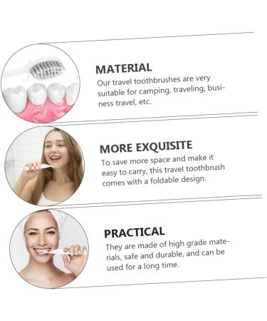 Beaupretty Portable Toothbrush Set for Adults - 2 Participant Smooth Bristles Travel Toothbrushes - Buy Online on GoSupps.com