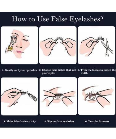 Buy 7 Pairs Curly False Eyelashes - Russian Strip Fluffy Cat Eye Lashes | Reusable Dramatic Look - Shop Internationally - Buy Online on GoSupps.com