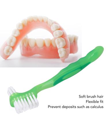 Professional 5-Part Prosthesis Removal Brush Set | Portable Double-Sided Care Tool for Dentures | Red - Buy Online on GoSupps.com