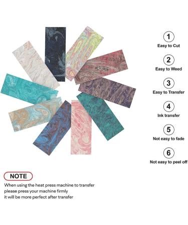 XINPOCUT Infusible Transfer Ink Sheets 10pcs Set - Watercolor Marble Sublimation Paper 4.5x12 for Cricut Joy Mug Press - DIY T-Shirts, Mugs, Tote Bags - Works 18 - Buy Online on GoSupps.com