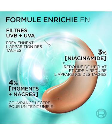 L'Or al Paris Bright Reveal Anti-UV Fluid SPF 50 Medium Tint Niacinamide 50ml - Buy Online on GoSupps.com
