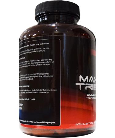 Tribulus Maximize - Premium 4500mg Daily Dose - 180 Capsules of Pure 10:1 Tribulus Terrestris Extract - 95% Saponins - Vegan - International Shipping - Buy Online on GoSupps.com