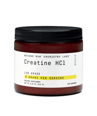 BEYOND RAW Science-Backed Creatine HCl Powder Lab Grade for Muscle Strength and Growth Energy Production Athletic Performance Cognitive Support Cellular Hydration 120 Servings