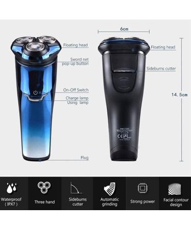 Buy Rechargeable Electric Shaver with Pop-Up Trimmer - IPX7 Waterproof 3D Rotary Razor for Easy Use & Storage - International Shipping Available - Buy Online on GoSupps.com
