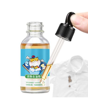 Siopob Fabric Oil Remover Professional Oil & Grease Spot Cleaner 30ml Deep Cleaning S-olution Odor Detergent Booster Removes Pet Stains Urine Odors Red Wine Grease Ink & Co-ffee Stains