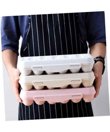 OSALADI 2Pcs 12 Plastic Egg cartons Food dispensers Refrigerator Egg Holder Tray Protective Frame Eggs Grey 30X11cm - Buy Online on GoSupps.com