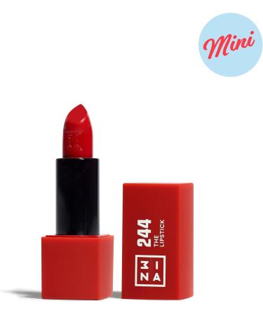 3INA MAKEUP - The Lipstick 244 (mini) - Red Lipstick - Vitamin E & Shea Butter - Ultra-Pigmented Color Lipstick with Vanilla Scent - Travel Size - Vegan - Cruelty Free - Buy Online on GoSupps.com