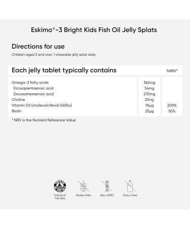Eskimo-3 Bright Kids Fish Oil Jelly Splats - Nutri Advanced - 27 Servings - Buy Online on GoSupps.com