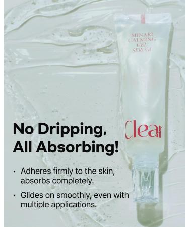 ClearDea Minari Calming Gel Serum Duo for face K-Beauty Hydrating & Soothing Face Serum with Korean Water Parsley Green Tea Mugwort & Lemon Balm Extracts 30ml * 2ea / 1.01oz * 2ea - Buy Online on GoSupps.com