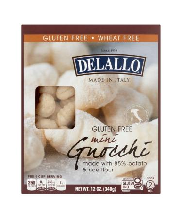 DeLallo Gluten Free Potato & Rice Mini Gnocchi, 12oz Box, 3-Pack