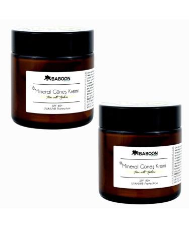 Natural Mineral Sunscreen Non Nano Zinc Oxide SPF 40+ 100 ml - Pack of 2