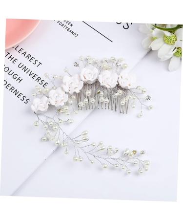 Housoutil Womens Barrettes for Hair Teasing Combs for Women Goody Hair Clips for Women Pearl Hair Comb for Women Pearl Hair Barrettes Tiara Hair Comb for Bride Accessories Small and Fresh - Buy Online on GoSupps.com