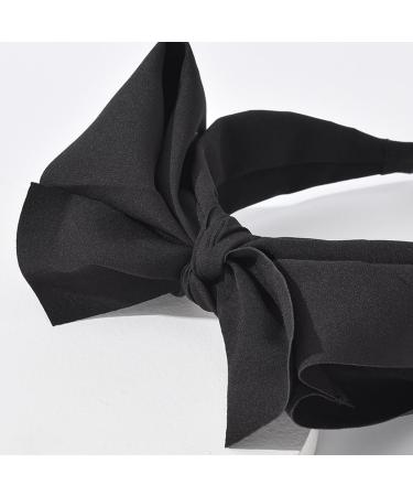 JINBUYAO Red Bow Headband For Women Black Knot Hair Bands Big Bowknot Hair Hoop Knotted Wide Turban Headbands Hair Band Bows Hair Accessories(Black) - Buy Online on GoSupps.com