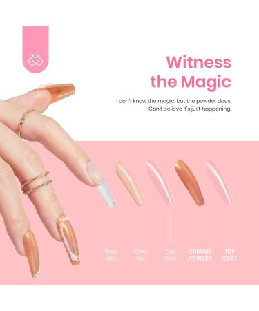 Beetles Gel Polish Chrome Powder - 1g/Jar White Pearl Mirror Effect with Sponge Stick - Nail Glitter Holographic Pigment for Girls - Unicorn Nail Art - Buy Online on GoSupps.com