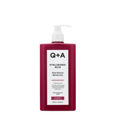 Q+A Hyaluronic Acid Post-Shower Moisturiser  blend of nourishing Avocado and Hazelnut Oils  plus Hyaluronic Acid and Prebiotics to hydrate and replenish the skin  250ml - Buy Online on GoSupps.com