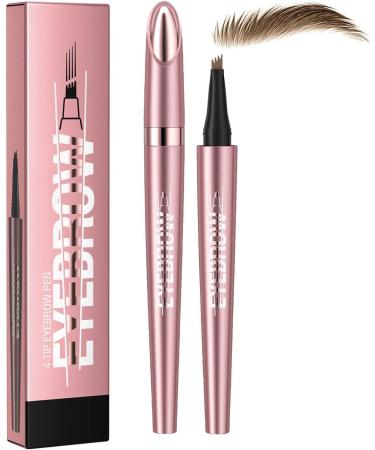 2024 New Eyebrow Microblading Pen 3D Waterproof Microblading Eyebrow Pencil Magic Eyebrow Pencil With 4 Fork Tip Eyebrow Pencil Contouring Pen Long-Lasting Natural Eyeliner Light Coffee - Buy Online on GoSupps.com