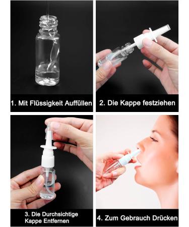 Furuising 6-Pack 10ml Nasal Spray Bottles - Transparent Reusable with 8 Blank Labels for Perfume Essential Oils & Saline Solution | International Shipping - Buy Online on GoSupps.com