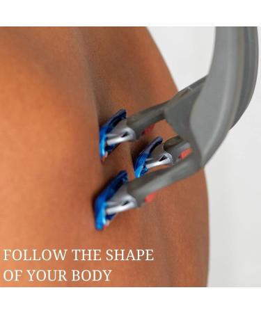BackRover Back Shaver for Men | Razor Extension Handle for 3-5 Blade Cartridges | Fits Gillette Fusion ProGlide & Schick Hydro | Perfect Back Shaving Tool - Buy Online on GoSupps.com