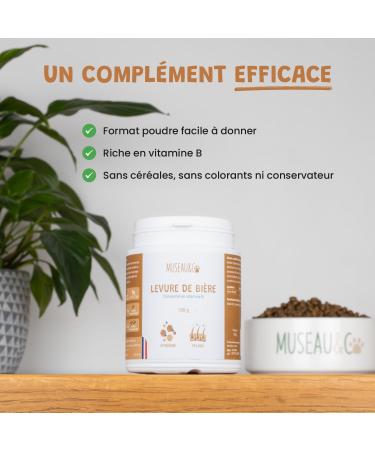 Brewer's Yeast Powder for Dogs and Cats - Source of Vitamin B - 100% Natural Food Supplement - 100g - Buy Online on GoSupps.com