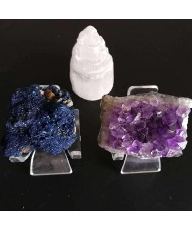 Crystal Rough Specimen Healed Natural White Selenite Skyscraper Amethyst Cluster Azurite Malachite Specimen Crystals Stones Combos Set As a Gift Combo of 3 - Buy Online on GoSupps.com