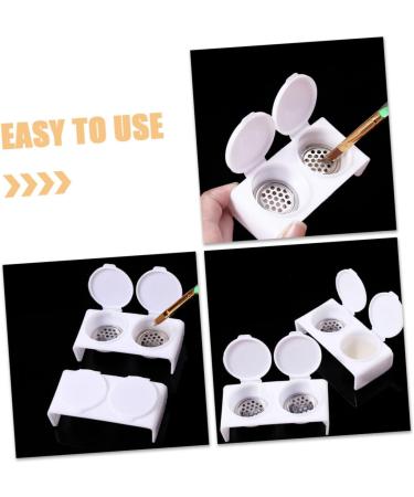 minkissy Nail Art Brush Cup Nail Art Tools Nail Tools Soaking Bowl for Acrylic Nails Monomer Dish Acrylic Liquid Holder Dappen Dish for Monomer Nail Bowl Stainless Steel Wash Pen With Cover - Buy Online on GoSupps.com