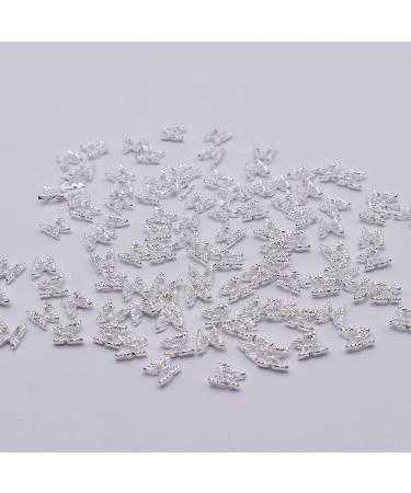 LIFOOST 100pcs Butterfly Nail Charms Silver Nail Art Studs | 3D Nail Jewelry for Acrylic Nails Designs - Buy Online on GoSupps.com
