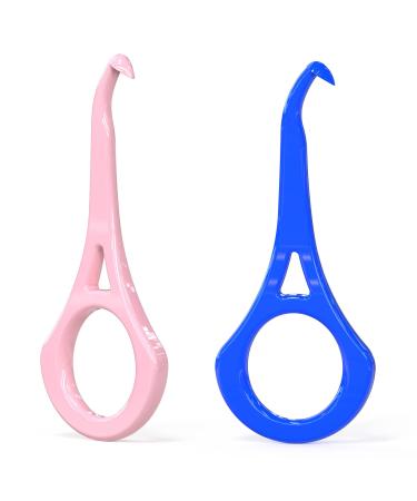 ARGOMAX - Aligner Removal Tool 2 Retainer Remover Tool Invisible Braces Removal Tools Suitable for Removing Braces Trays Retainers Dentures and Aligners(Blue+Pink). Medium size 2pcs Pink+Blue