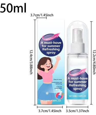  YNPQTDS Refreshing Heatwave Relief Instant Soothing Mist | 50ml Soothing Mist to Prevent Heatstroke During Sports Travel Commuting Gym Fitness and Activities - Buy Online on GoSupps.com