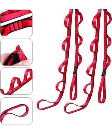 FOSER 2pcs Daisy Chains Yoga Hammock Extension Straps - Adjustable 23KN Nylon Climbing Sling for Fitness, Pilates, and Exercise - Gray - Buy Online on GoSupps.com