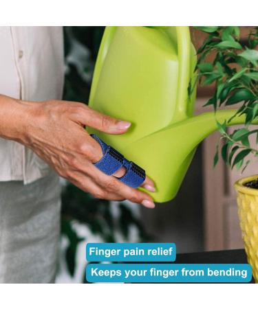Trigger Finger Splint for Pain Relief & Support - Ideal for Sport Injuries, Basketball, Senior Tendon Release - Blue - Buy Online on GoSupps.com