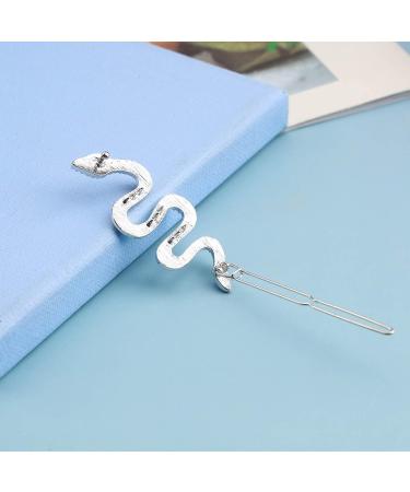 Iaceble Bohemia Crystal Snake Hair Clip Barrette - Silver Rhinestone Hairpin for Women and Girls - Buy Online on GoSupps.com