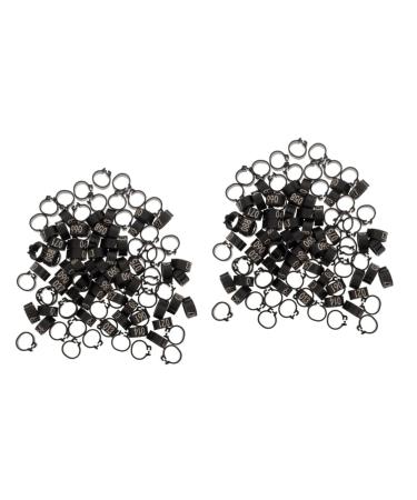 BESPORTBLE 200 Pcs Pigeon Anklet Chicken Legs Pigeon Bands Numbered Poultry Leg Ring Baby Split Ring to Open 1.3X1.3CMx2pcs Blackx2pcs
